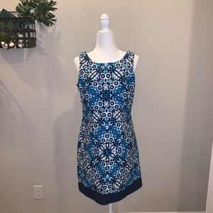 Blue Printed Dress